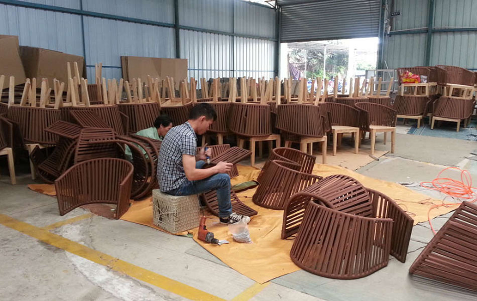 Bàn ghế gỗ teak - BGGT-0005